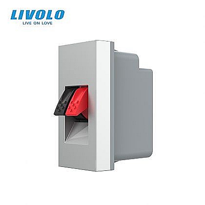Modul priza cabluri audio, 1M gri [1]