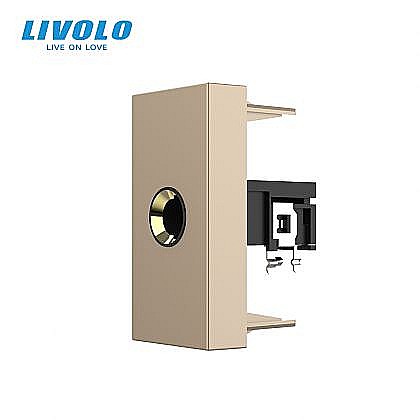 Modul priza microfon 1M auriu [1]