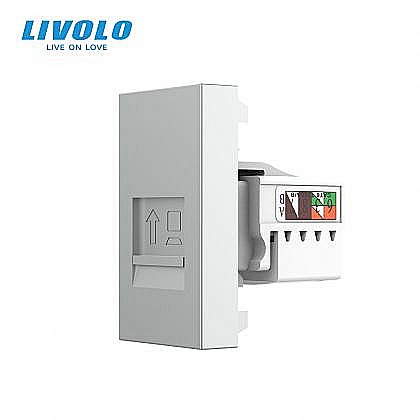 Modul priza retea RJ45, 1M gri [1]