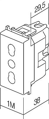 Modul Priză S. Ita 1M 16A ST IP20 Alb [3]