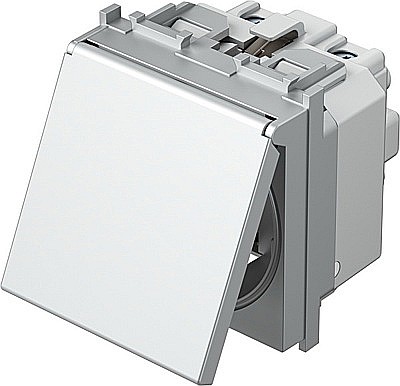 Modul Priză SCHUKO cu cap. 1P 16A ST IP20 Argint [1]