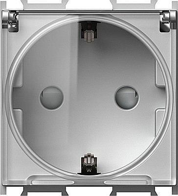 Modul Priză SCHUKO cu cap. 1P 16A ST IP20 Argint [1]