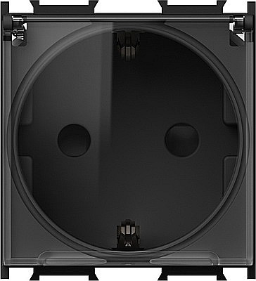 Modul Priză SCHUKO cu cap. 1P 16A ST IP20 Negru [1]