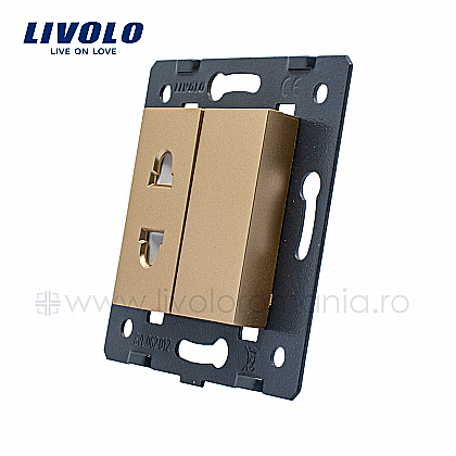 Modul Priză simplă auriu [1]