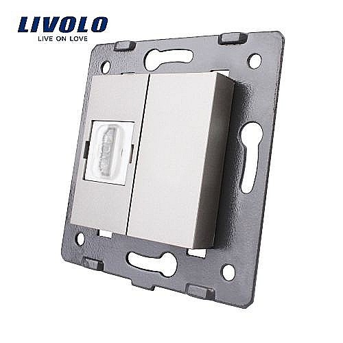 Modul Priză simplă HDMI gri [1]
