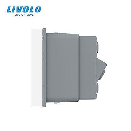 Modul priza simpla standard italian, 1M gri [2]