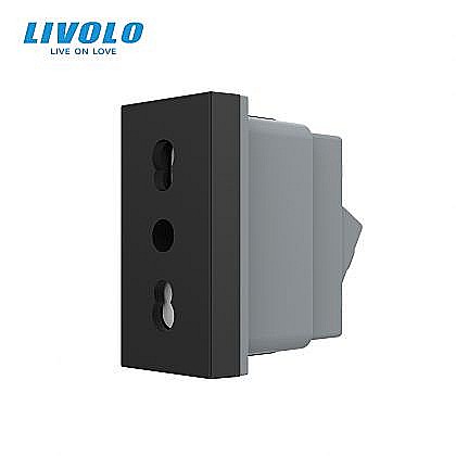 Modul priza simpla standard italian, 1M negru [1]