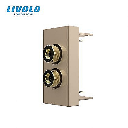 Modul priza sunet, tip banana, 1M auriu [1]