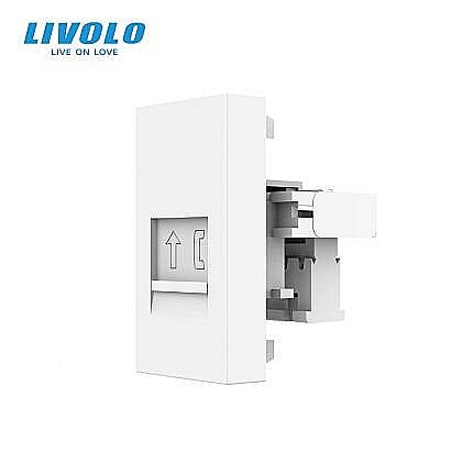 Modul priza telefon RJ11, 1M alb [1]
