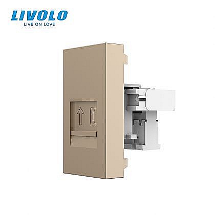 Modul priza telefon RJ11, 1M auriu [1]