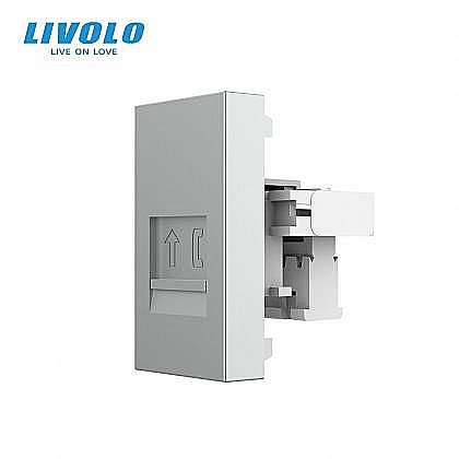 Modul priza telefon RJ11, 1M gri [1]