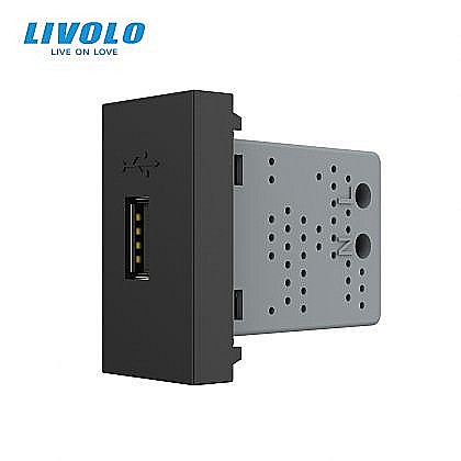 Modul priza USB 1M negru [1]