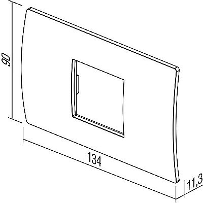 Modul Pure Rama 2/3M IP20 Argint [2]