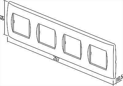 Modul Soft Rama 4x2M IP20 Crem [2]