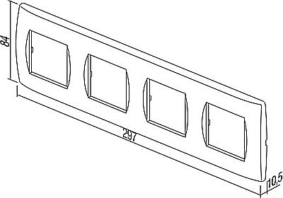 Modul Soft Rama 4x2M IP20 Negru [2]