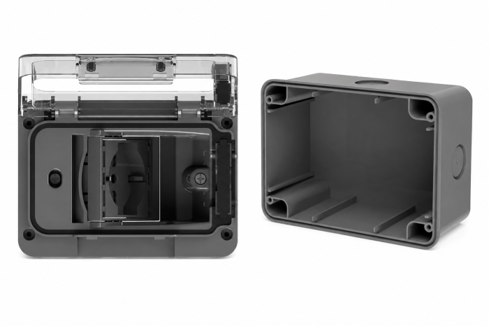 Pachet Priză Exterior 4BOX Wide IP66 Antracit 16A Schuko [5]