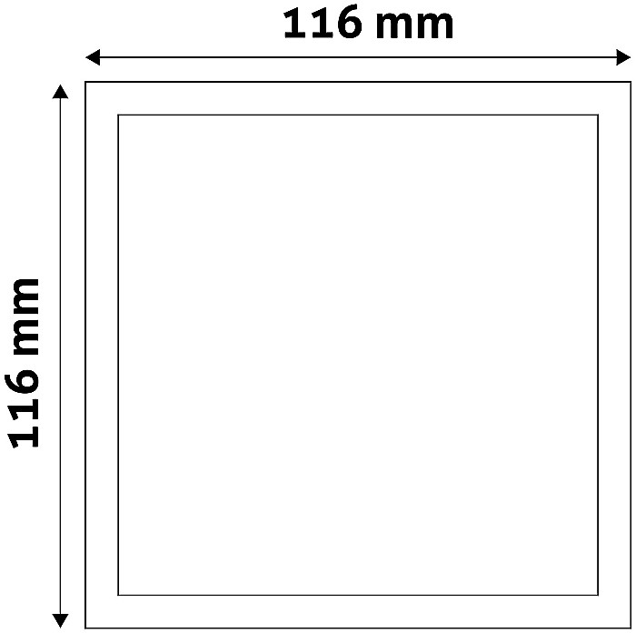 Panel LED ALU 6W 116x116 lumina calda [3]