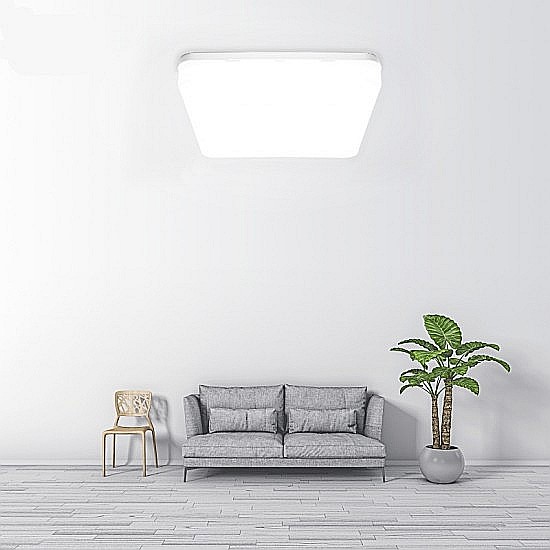 Plafoniera Slim Milky 18W=160W, 275x275 mm, 6500K, lumina rece [2]