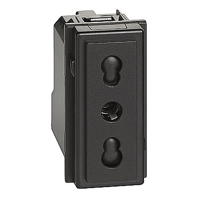 Presa 2P+T 10/16A 250Vac bipas.nera Living Now [1]