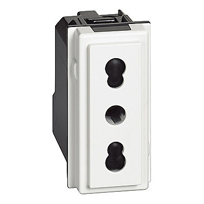 Priza 2P+T 10/16A 250Vac alba Living Now [1]