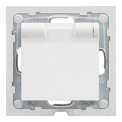 Priza 2P+T, IP44, term aut. prot copii, alb Legrand New Suno [2]