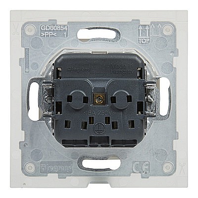 Priza 2P+T, IP44, term aut. prot copii, alb Legrand New Suno [3]
