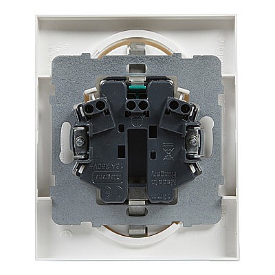 Priza 2x2P+T, term aut. prot copii, alb Legrand New Suno [3]
