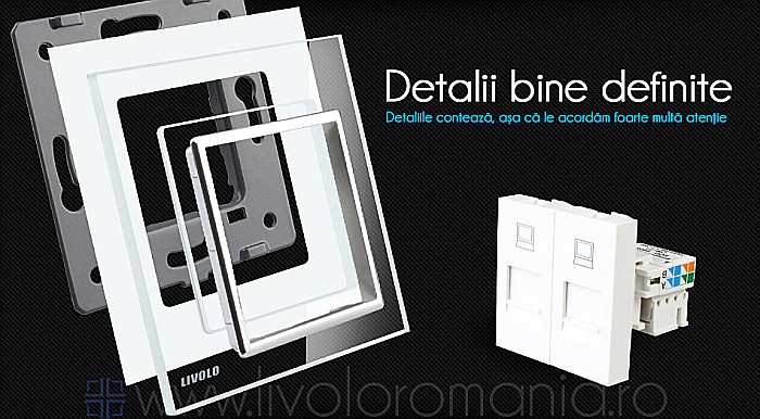 Priză dublă reţea calculator, 2xRJ45 alb [3]