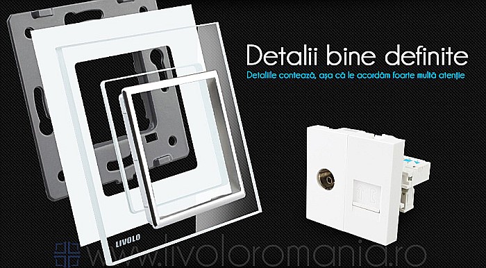Priză dublă TV + telefon, TV+RJ11 negru [3]
