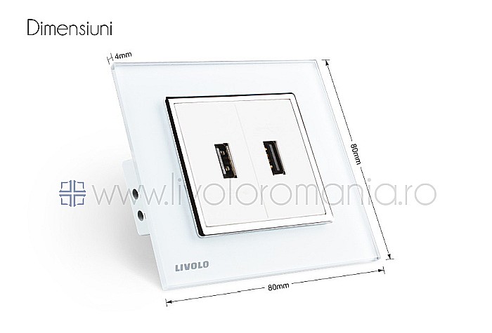 Priză dublă USB auriu [7]