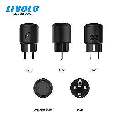 Priza inteligenta plug-in WiFi, control aplicatie, Livolo [2]
