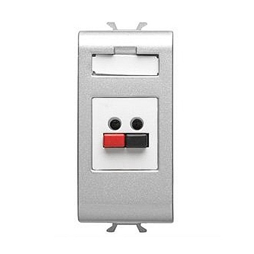 Priza microfon/boxa 1 modul CH/Gri Titan [1]