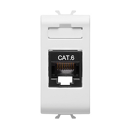 Priza RJ45 cat 6 UTP 1 modul CH/Alb [1]