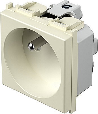 Priză Schuko 1P TEM 16A ST IP20 Crem [2]