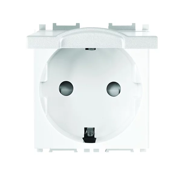 PRIZA SCHUKO CU CAPAC MODULAR ALB 2M [1]