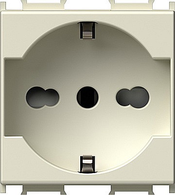 Priză SCHUKO Euro 1P 16A TEM ST IP20 Crem [1]