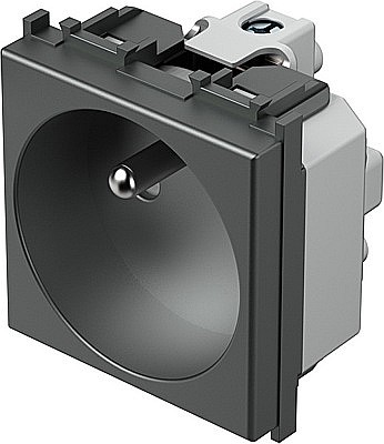 Priza Schuko Euro+KS2P+E 16A 250V TEM antracit [2]