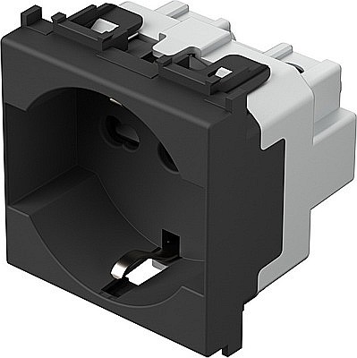 Priză SCHUKO+Protectie copii TEM ST IP20 Negru [2]