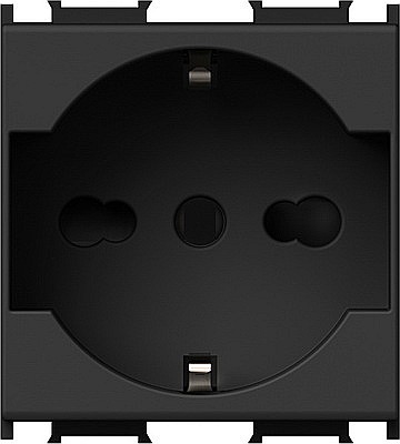 Priză SCHUKO+Protectie copii TEM ST IP20 Negru [1]