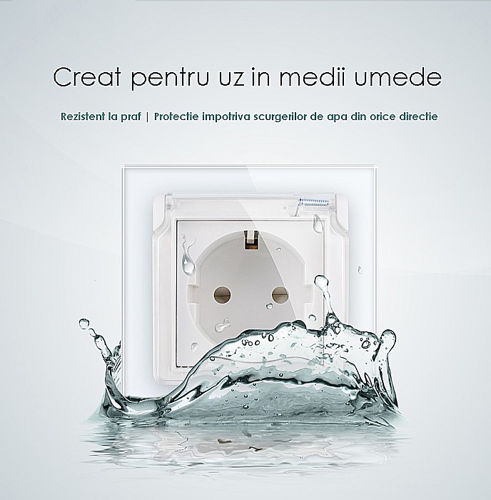 Priza Schuko Simpla cu protectie impotriva apei auriu [3]
