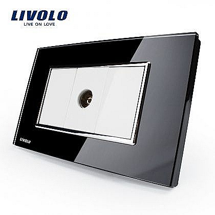 Priza simpla TV negru [1]