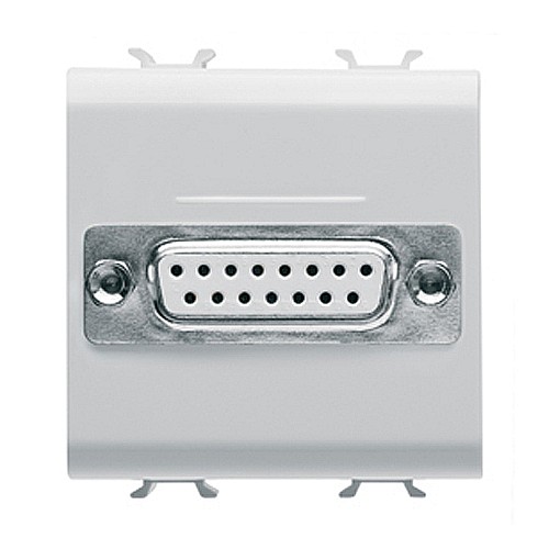 Priza SUB-D 15 contacte 2 module CH/Alb [1]
