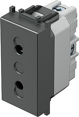 Priza TEM Antracit EURO+KS2P 10A 250V~ 1M [2]