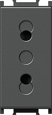 Priza TEM Antracit EURO+KS2P 10A 250V~ 1M [1]