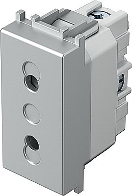 Priză TEM Argintiu S. EURO 1M 10A ST IP20 [2]