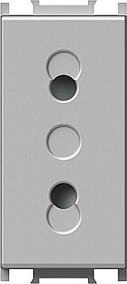 Priză TEM Argintiu S. EURO 1M 10A ST IP20 [1]