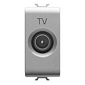 Priza TV De trecere Tata 1 modul CH/Gri Titan [1]