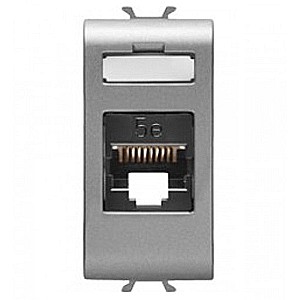 Priza UTP RJ45 cat 5e 1 modul CH/Gri Titan [1]