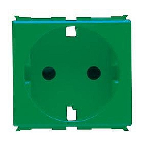 Priza verde cu Protectie Copii DE 250V 16A 2P+E 2 module SY/GREEN [1]