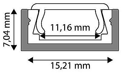 Profil Aluminiu Normal - Clema montaj Negru [1]